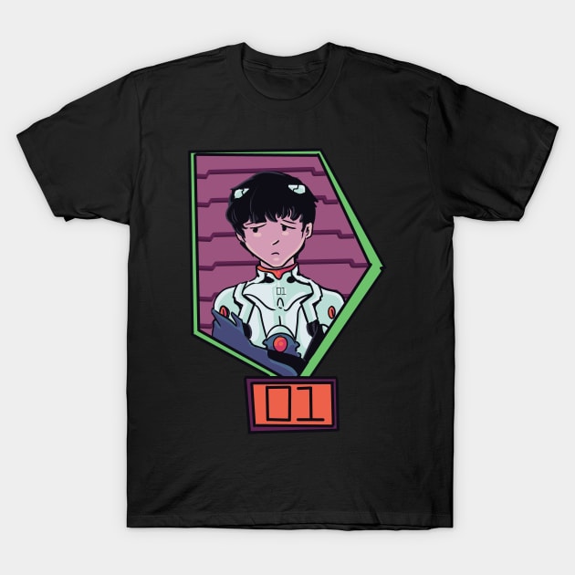 shinji ikari T-Shirt by inkpocket